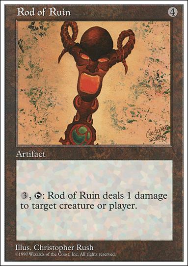 Magic the Gathering: 5th Edition (Base Set) card 397 Rod of Ruin