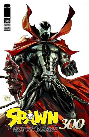 Spawn issue 300-R Todd McFarlane White Cover (2nd Printing)