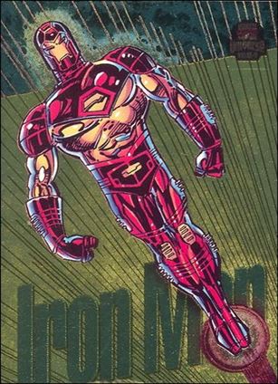 Marvel Universe: Series 5 (Power Blast Subset) card 7-C Iron Man (Gold Foil)