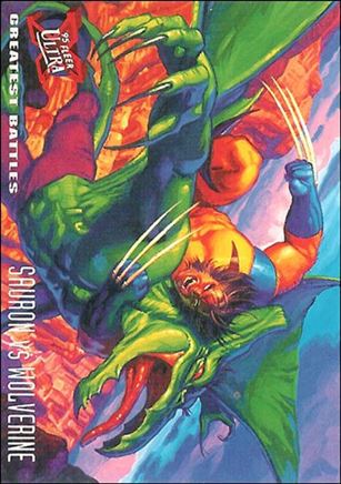1995 Fleer Ultra X-Men (Base Set) card 140 Sauron vs Wolverine
