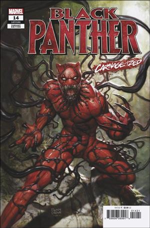 Black Panther (2018) issue 14-B Ryan Brown Carnage-ized Cover