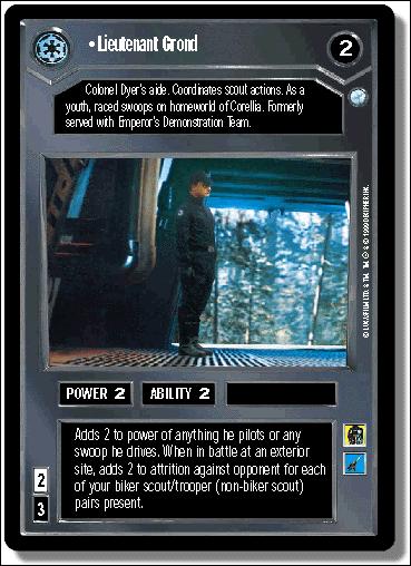 Star Wars: Endor Limited (Base Set) card 12 Lieutenant Grond