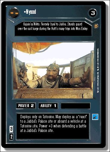 Star Wars: Jabba's Palace Limited (Base Set) card 25 Nysad