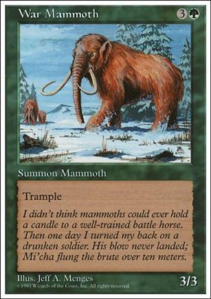Magic the Gathering: 5th Edition (Base Set) card 340 War Mammoth