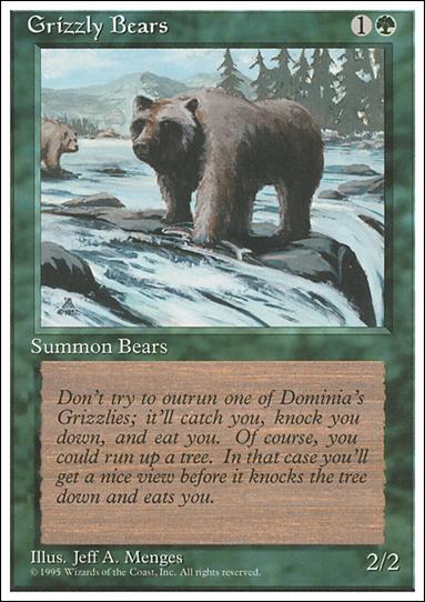 Magic the Gathering: 4th Edition (Base Set) card 250 Grizzly Bears