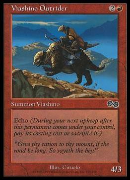 Magic the Gathering: Urza's Saga (Base Set) card 223 Viashino Outrider