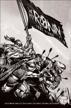 Teenage Mutant Ninja Turtles: The Last Ronin–The Lost Years issue 2-E Mike del Mundo 1:50 Black & White Cover