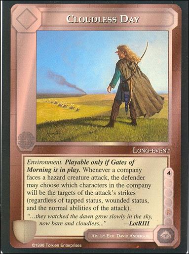 Middle-Earth: The Dragons (Base Set) card 20 Cloudless Day