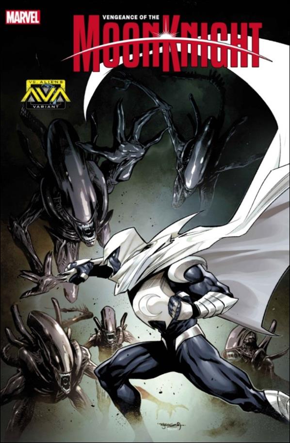 Vengeance of the Moon Knight (2024) issue 7-B Stephen Segovia Marvel vs. Alien Cover