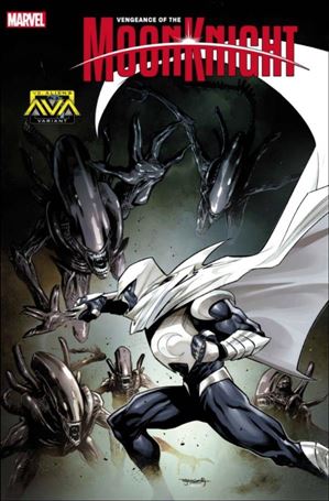 Vengeance of the Moon Knight (2024) issue 7-B Stephen Segovia Marvel vs. Alien Cover