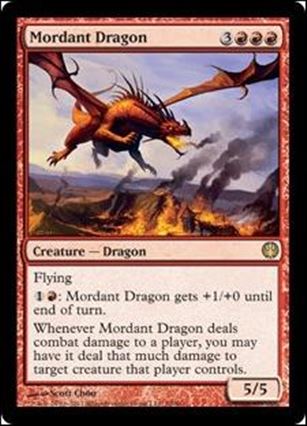 Magic the Gathering: Duel Decks: Knights vs. Dragons (Base Set) card 58 Mordant Dragon