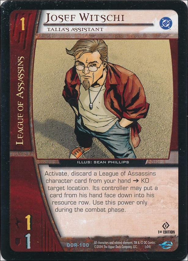 DC Origins: VS System (Base Set) card DOR-100 Josef Witschi (Talia's Assistant)