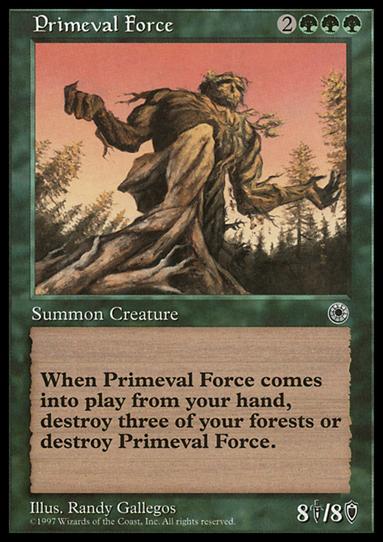 Magic the Gathering: Portal (Base Set) card 182 Primeval Force