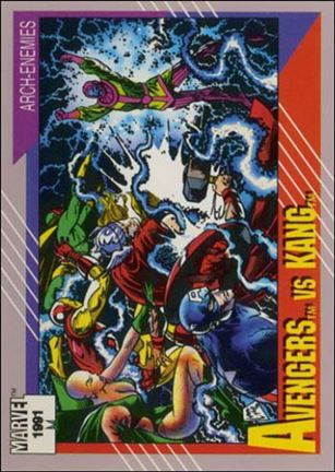 Marvel Universe: Series 2 (Base Set) card 96 Avengers vs Kang
