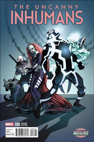 Uncanny Inhumans issue 8-B Pasqual Ferry Horsemen of Apocalypse Cover