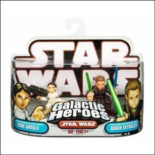 Star Wars: Galactic Heroes figure 6 Padme Amidala and Anakin Skywalker