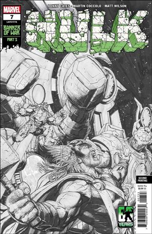 Hulk (2022) issue 7-J Gary Frank 1:25 B&W Cover (2nd Printing)