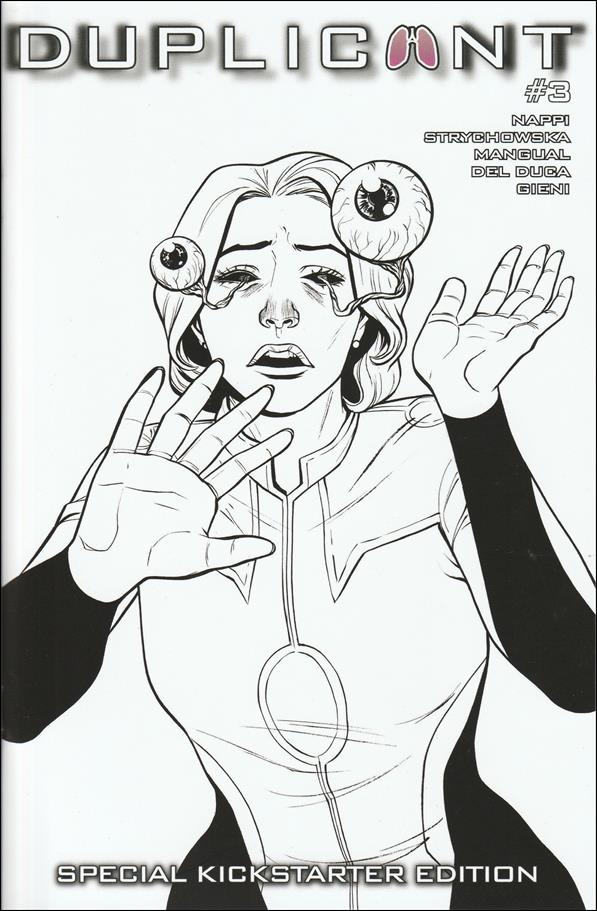 Duplicant issue 3-D Leila del Duca B&W Kickstarter Cover