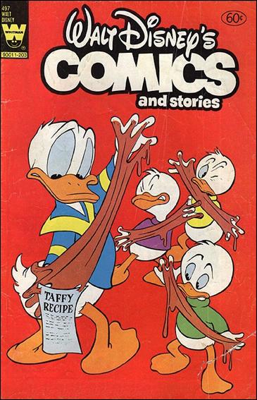 Walt Disney's Comics and Stories (1940) issue 497 Whitman Cover (Yellow Logo)