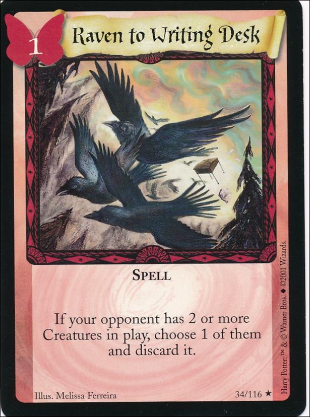 Harry Potter (Base Set) card 34 Raven to Writing Desk