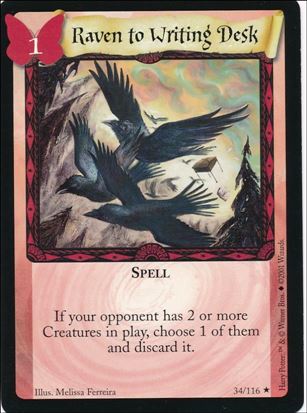 Harry Potter (Base Set) card 34 Raven to Writing Desk