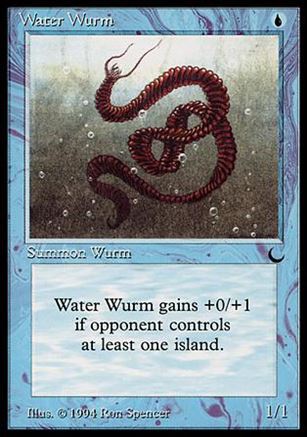 Magic the Gathering: The Dark (Base Set) card 38 Water Wurm