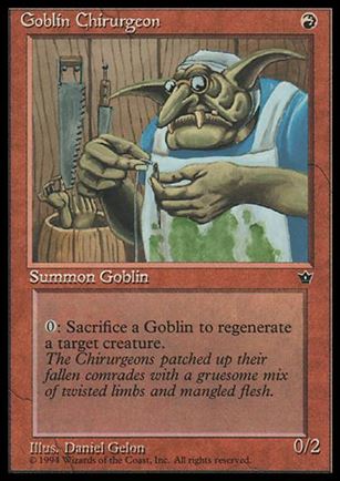 Magic the Gathering: Fallen Empires (Base Set) card 54-B Goblin Chirurgeon