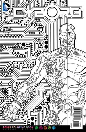 Cyborg (2015) issue 7-B Derec Donovan Adult Coloring Book Cover