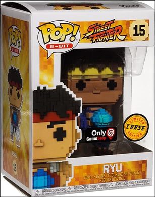 POP! 8-Bit figure 15-B Ryu (Blue Gi) Chase GameStop Exclusive