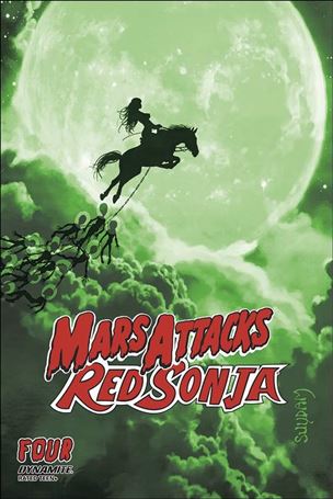 Mars Attacks Red Sonja issue 4-I Arthur Suydam 1:21 Green Tint Cover
