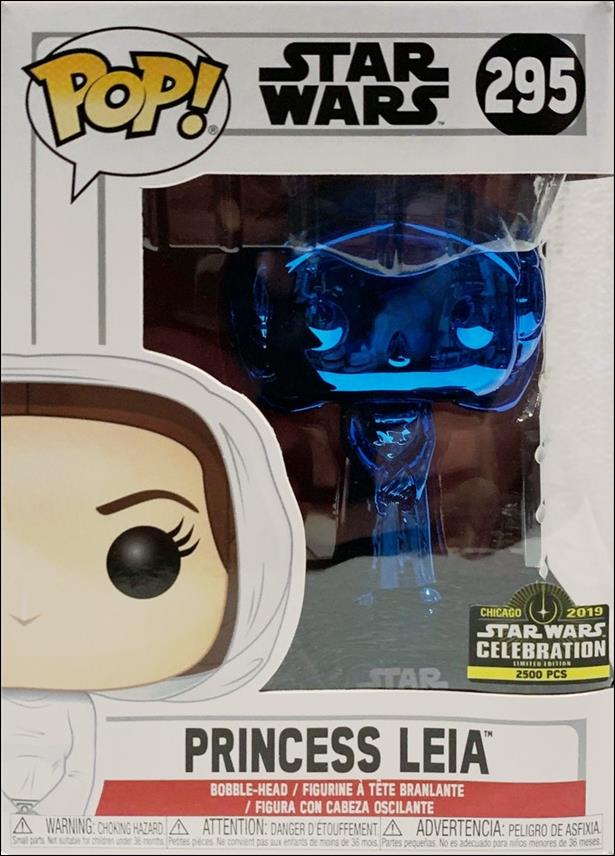 POP! Star Wars figure 295 Princess Leia (Blue Chrome) SW Celebration 1/2500