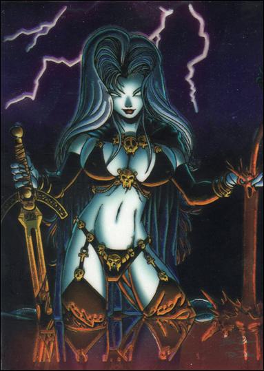 Evil Ernie Series II Chromium: Glow in the Dark (Base Set) card 83 Mysteries of Chaos! - "Lady Death's Lost Love"