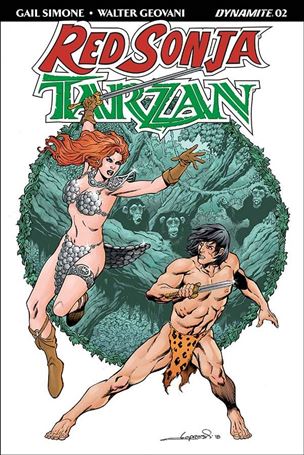 Red Sonja / Tarzan issue 2 Aaron Lopresti Cover