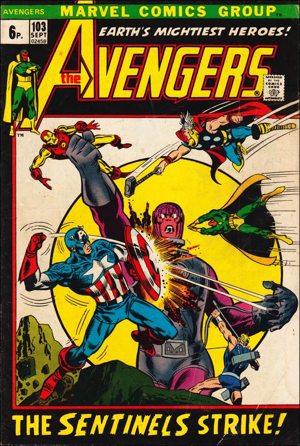 Avengers (1963) issue 103-B UK Price Cover