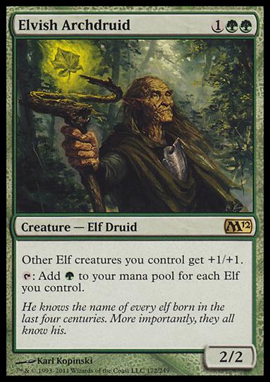 Magic the Gathering: 2012 Core Set (Base Set) card 172 Elvish Archdruid