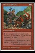 Magic the Gathering: 5th Edition (Base Set) card 222 Dwarven Soldier
