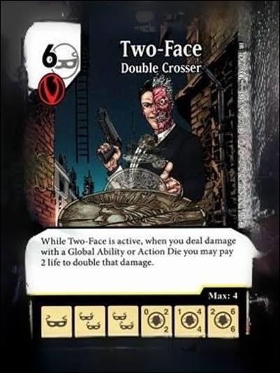 DC Comics Dice Masters World's Finest card 104-B Two-Face: Double Deal (Foil)