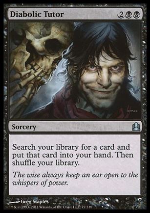 Magic the Gathering: Commander (Base Set) card 77 Diabolic Tutor