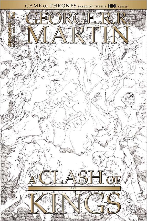 George R. R. Martin's A Clash of Kings (2020) issue 13-D Mel Rubi 1:20 Black & White Cover