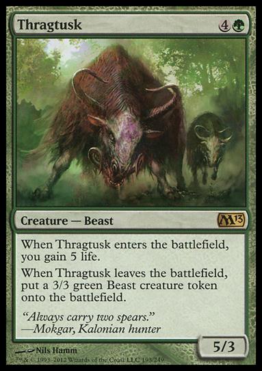 Magic the Gathering: 2013 Core Set (Base Set) card 193 Thragtusk