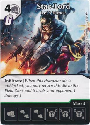 Marvel Dice Masters Guardians of the Galaxy  card 73 Star-Lord: Let's Dance