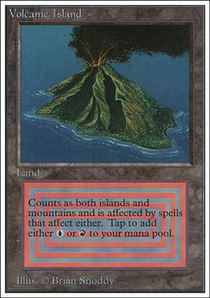 Magic the Gathering: Unlimited (Base Set) card 287 Volcanic Island