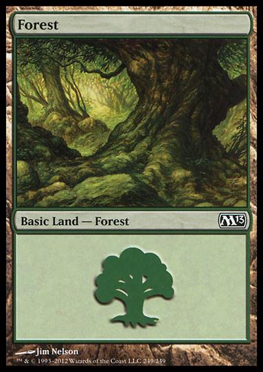 Magic the Gathering: 2013 Core Set (Base Set) card 249 Forest