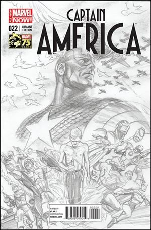 Captain America (2013) issue 22-C Alex Ross 1:300 75th Anniversary Sketch Cover