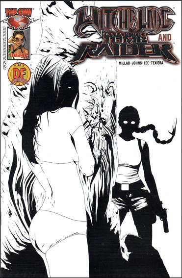 Witchblade and Tomb Raider issue 1-D DF B/W Platinum Foil Cover  1/300