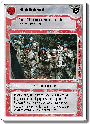 Star Wars: Second Anthology (Base Set) card 5 Rapid Deployment