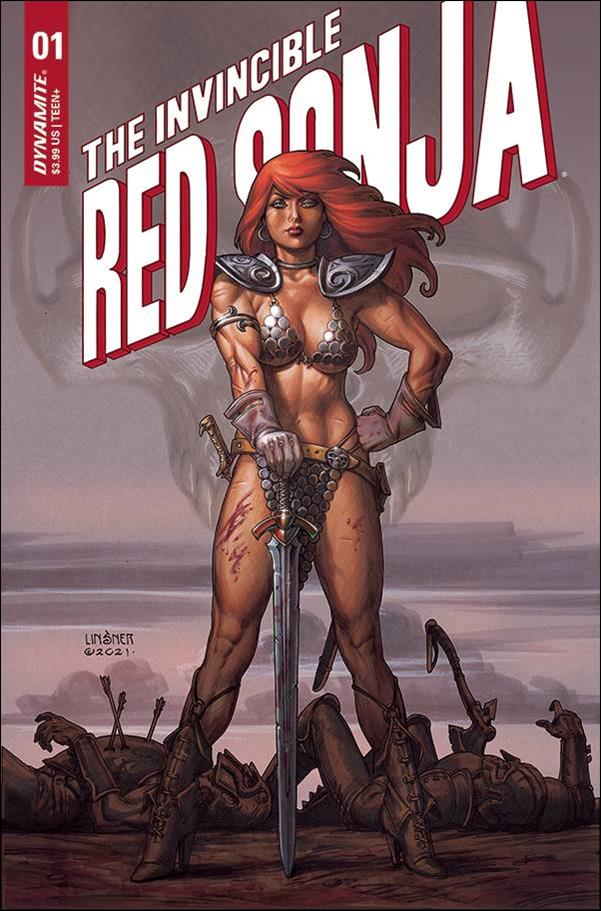 Invincible Red Sonja issue 1-B Joseph Michael Linsner Cover