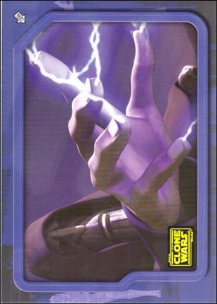 Star Wars: The Clone Wars Trading Card Stickers (Base Set) card 66 Dooku's Force Lightning
