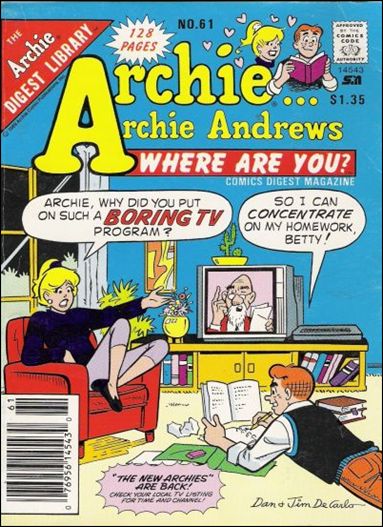 Archie…Archie Andrews, Where Are You Comics Digest Magazine issue 61
