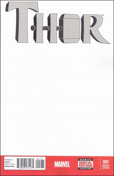 Thor (2014) issue 1-I Blank/Sketch Cover